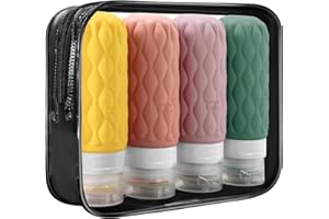 pangutheos 4 Pezzi Flaconi da Viaggio 100 ml Kit Viaggio Liquidi Contenitori Bottiglie da Viaggio Riutilizzabile, Accessori Viaggio Utili per Shampoo, Liquidi and Lozione