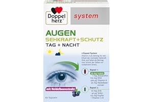 ‎DOPPELHERZ Doppelherz system AUGEN SEHKRAFT + SCHUTZ – Mit Vitamin A für den Erhalt der normalen Sehkraft – 60 Kapseln