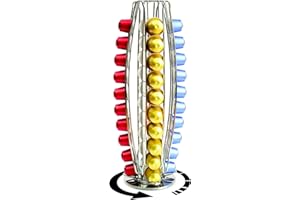 Cobb Industries® - Nephthys CH0021 - Porte Capsules Distributeur Présentoir Rotatif pour 40 capsules Nespresso Acier chromé