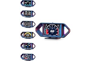GEARMONSTER Head Up Display OBD2 + GPS 2-in-1 Universal Auto HUD Digital Tachometer mit Drehzahl- & Kühlmitteltemperaturanzeige, mit Höhenmesser & Neigungsmessung u. v. m., mehrsprachige Anzeige