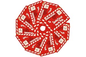 FEELAVA Sobre de Navidad Carta a Santa Claus Paquete de 10 Fieltro rojo Bolsa de regalo de dulces de Navidad Tarjeta de dinero Titulares de regalo Árbol de Navidad Decoración colgante