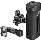 SMALLRIG Kit de Mango Lateral Mini Ligero - Roscas 1 4 20 y Pinza NATO, Capacidad 10kg 22lb, Empu&ntilde;adura Ergon&oacute;mica Ajustable
