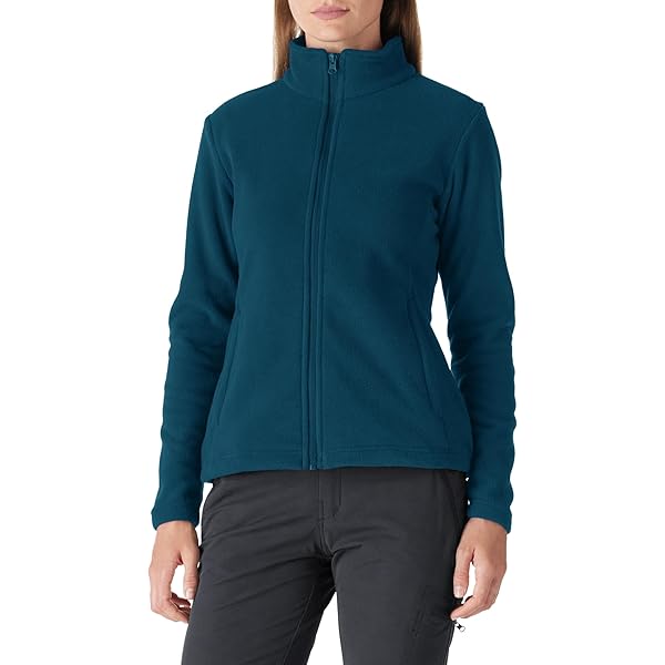 WOWENY Fleecejack voor dames, warm gevoerd sweatshirt met opstaande kraag en volledige ritssluiting, fleece sweatjack, licht, voor winter, outdoor, hardlopen, wandelen, vrije tijd, grijs, M