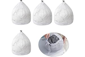 APKPESTERML 4 Piezas Bolsa Lavadora, 30 x 40cm Bolsa Malla Lavanderia Red Lavadora con Cordón Reutilizable Ropa Sucia Viaje De Malla Gruesa Para Abrigo Sábana Lencería Ropa Interior de Bebé Calcetines Sujetador