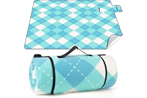 CIRULLI Picknickdecke, Picknickdecke, 200 x 200 cm, faltbar, Stranddecke mit wasserdichter Unterseite, ideal für Picknick, Camping