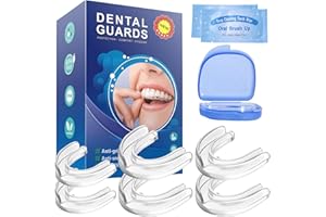 LIAMEPH 6 PCS Teeth Grinding Night Guard for Adults, Mouth Guard for Sleeping, Reusable Teeth Grinding Guard Suitable for Adults and Children (4 Large and 2 Small)
