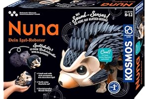 Kosmos 620066 Nuna - Dein Igel-Roboter, Roboter-Bausatz, Rückwärtsrollen durch klatschen, laufen, Stacheln aufstellen, Spielzeug für Kinder, Bionik-Modell, Experimentierkasten ab 8-12 Jahre, Mittel
