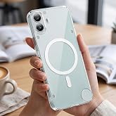 CaseOnn Nothing CMF Phone 1 Kılıf Kablosuz Şarj &Ouml;zellikli Sararmaz Kristal Sert Kapak Şeffaf [CMF Phone 1 ile Uyumlu]