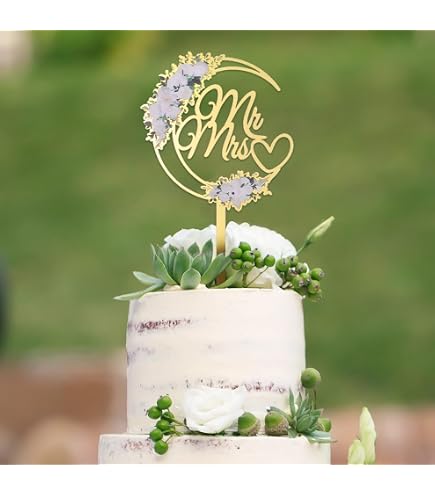 LOVENJOY Hochzeits-Cake-Topper "The Hunt Is Over" – Acryl Mit Hirsch-Design, 15x13,7 Cm, Matt, In Geschenkbox
