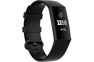 Maspen - Pulsera de silicona compatible con Fitbit Charge 3, Fitbit Charge 4 para mujer