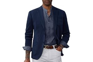 PJ PAUL JONES Americana deportiva moderna para hombre, monocolor, corte regular, tiempo libre