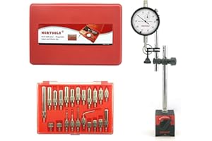 NORTOOLS Dial Indicator with Magnetic Base & Point Set Dial Test Indicator Precision Measuring Gauge Tools Kit