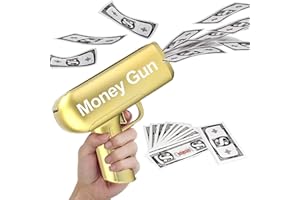 Eastuy Geld Pistole Set Geldpistole Spielzeug Mit 100 Stück 100 Dollar Scheine, Cash Spritzpistole Money Spielzeug Geldmaschine Dollarshooter Lustiges Party Spiel Für Party KTV Bar