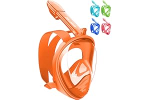HINATAA Masque de Plongée Enfant Apnée,Anti-Etouffement Masque Plongée Intégral,180°Anti-Buée Anti-Fuite Masque Snorkeling,Lunettes Plongée Débutants 4-12Ans Fille Garçon