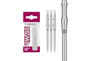 Target Darts Swiss Point Storm Puntas de Dardos, RST (Juego de 3 Puntas) 30MM/35MM/42MM – Oro/Plata/Negro | Cambiar Puntas de Dardos, Puntas Swiss Storm, Accesorios Profesionales para Dardos