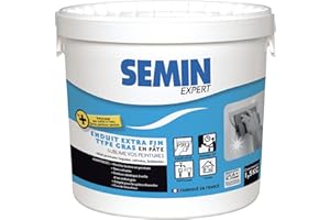 Semin - Enduit Extra Fin - Lissage Type Gras - Sans Solvants - Séchage Rapide - Intérieur - Seau de 1,5 kg