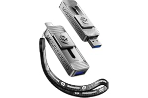 ‎MOVE SPEED MOVE SPEED Externe SSD 1TB, Externe Festplatte mit bis zu 560MB/s Lesegeschwindigkeit, SSD Extern mit Dual-Ports & Push-Pull Design, Typ-C + USB 3.2 Portable SSD für iPhone 17/16/15/Android/Mac