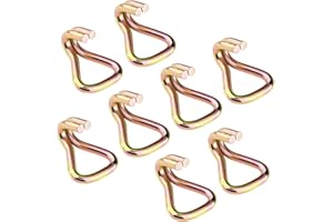 PETSOLA Jeu de 8 Crochets Acier Robustes à Double Cliquet en Acier à Haute Résistance pour Sangle D'attache de 25 mm