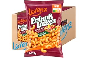 ‎LORENZ SNACK WORLD LORENZ | ErdnußLocken Mexican | 11 x 175 g | vegetarisch