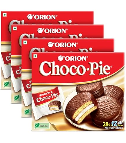 ダーツ chocopie ORION Choco Pie - Chocolate Coated Soft Biscuit 12 Pcs Pack, 336