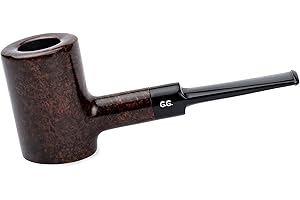 DR WATSON Wooden Tobacco Pipe - Poker Series, Handcrafted from Briar Root, Fits 9mm Filter (Brown)