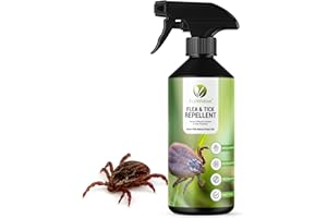 EcoWidow Flea and Tick Repellent Spray - Suitable for Clothing, Carpets, and Pet Bedding - Safe, Non-Toxic, Eco-Friendly Protection for Outdoor Activities 500ml