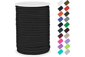 ‎CAMAL CAMAL Paracord 4mm Polypropylenseil 7-Strang Core 30m Starke Schnur Paracord Armbänd Schnur Reißfest Utility Seil 4mm Hält bis zu 70kg, Seile für Camping, Zeltspanner (Schwarz)