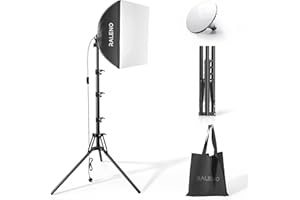 RALENO Softbox Photography Lighting Kit, 40×40cm LED Photography Studio Light with 50W 5500K CCT Bulbs for TikTok Lighting, CRI>97 Light Box Lighting for Video Recording, Studio and YouTube