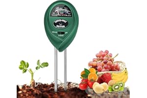 SHAVINGFUN Medidor de suelo 3 en 1 ph valor de bodentester,ph medidor de fondo,no requiere pilas,medidor de pH para suelo,medidor de humedad para plantas para jardinería,césped y plantas al aire libre