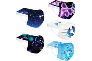 JackRuler 50 Pcs Mignonne Masque_𝗖hirürg𝗶cal_Enfants, Non-tissé Respirant à Trois Couches Super Confortable, Imprimé bandeaux pour Fille et Garçon