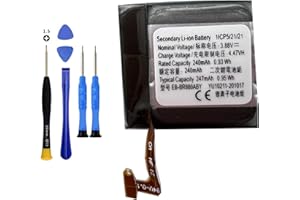 Vvuilsty EB-BR880ABY - Batteria di ricambio per Samsung Galaxy Watch 4 SM-R860 SM-R865 (40 mm)/Galaxy Watch 4 Classic SM-R880 SM-R885 (42 mm) smartwatch con kit di strumenti di riparazione