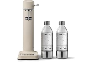 Aarke Carbonator 3, Kolsyremaskin i Rostfritt Stål med 2st BPA-fria Flaskor (800ml)