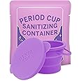Pixie Menstrual Cup Compact Sterilizer - Good for Public Restrooms, Camping, or Dorms - Collapsible Cleaner Container for Your Menstrual Disc & Period Cup - Microwavable - Reusable - Case Holder