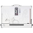 Isomars Drawing and Drafting Architect Kit Comes with Technical Board with Parallel Motion Ruler - A2 Size - 18.5" x 25" Includes Set Square, Mechanical Pencil, French Curve, Technical Compass