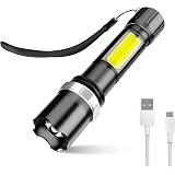Shadowhawk S1476 Torcia LED Super Potente 500000 Lumen - Ricaricabile USB-C, Zoom, Batteria 5000mAh, IP67