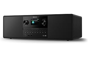 TAM6500/10 100 Watt Micro-musiksystem, Bluetooth 6.0, Auracast, DAB+/FM-radio, CD/USB/Audio‑In, basreflex-högtalare, färgdisplay, fjärrkontroll –