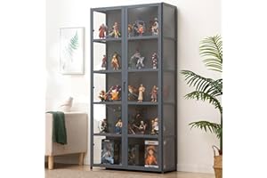 JFOZDM Display Cabinets, Multifunctional Dustproof Glass Display Cabinet, Acrylic Display Cabinet, Hinged door design, Sealed and Dustproof, Display Cabinet for Offices, Bedrooms, Living Rooms
