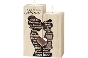 ‎VETBUOSA Vetbuosa Mutter Tochter Geschenke, Weihnachten Geschenke für Mama von Tochter - Kerzenständer Mama Geschenk, Geburtstagsgeschenk für Mama, Geschenk für Mama