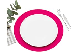 FILU Platzsets aus Filz 4er-Pack Pink rund (Farbe und Form wählbar) 35 cm Durchmesser
