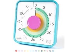 TWENTY5 Seven Compte à rebours de 19 cm ; minuterie visuelle de 60 Minutes et 1 Heure – Outil pédagogique en Salle de Classe, réunion de Bureau, du Temps magnétique, coloré