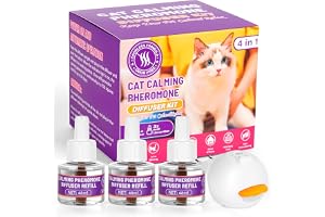 OSDUE Lugnande katt diffusor, 4 i 1 feromon diffusor kit bärbar naturlig plug-in för inomhus och utomhus fortsätter 30 dagar feromonlösning plugg 3 x 48 ml