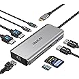 USB C Docking Station Dual Monitor 2 HDMI, MOKiN Laptop Dock with Dual HDMI 4K, Gigabit Ethernet Adapter, USB A/C 3.0, 100W PD, SD/TF, USB C Hub Multiport Adapter for MacBook, Dell, HP, Lenovo