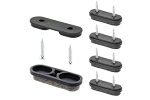 WAGNER DESIGN YOURSELF WAGNER QuickClick® TANDEM Feltrini per sedie e mobili I Set da avvitare di 4x base + 8x vite + 4x inserto di scorrimento intercambiabile - feltro di lana ULTRASOFT - 39 x 12 mm - Fatto in DE- 15781700