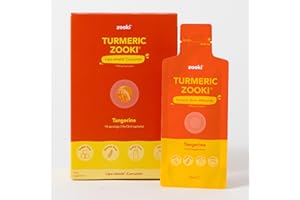 YOURZOOKI Zooki 750mg Liposomal Curcumin from Turmeric Liquid Sachets | 4X Higher Absorption Clinically Proven | Vegan, Allergen Free, Natural Ingredients | (Tangerine Flavour, 14 Servings)
