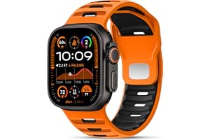 Higgs Silikonarmband kompatibla med Apple Watch 44 mm Ultra/Ultra 2 49 mm 46 mm 45 mm 42 mm herr, mjuka sporter för iWatch se