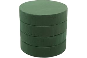 SEWACC 6 Pcs Round Floral Inches Wet and Dry Floral Foam Blocks Flower Arrangement Kit Gardening Tools for Artificial Flowers Plant Decoration Crafts