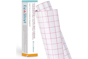 LYA VINYL Transferfolie Plotter für Plotterfolie Vinyl 30,5 x 200 cm Übertragungsfolie Plotter for CRI-Cut, Silhouette Cameo, Cricut Transferfolie für Partydekoration, Becher, Fenster und Aufkleber