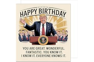 Edition Seidel Kwadratowa kartka urodzinowa premium z kopertą. Kartka z życzeniami Happy Birthday, z tekstem angielskim, dla niego, męża, żony, przyjaciela, dziewczyny, śmieszny humor (GQ430 SW025)