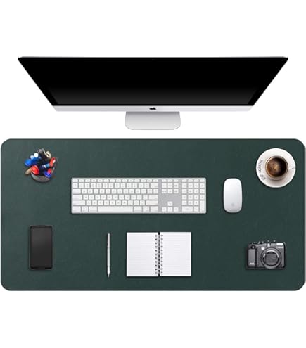 Tappetino Scrivania In Pelle PVC - Doppia Faccia Antigraffio, Impermeabile Per Laptop E Mouse