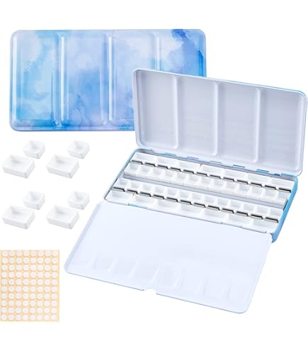 Boîte De Peinture Vide Palette De Peinture Pliante Portable Pour Aquarelle Pour Aquarelle Acrylique Gouache Peinture à L'huile